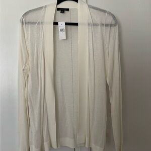 Ann Taylor Open Front Lightweight Cardigan in Ivory NWT